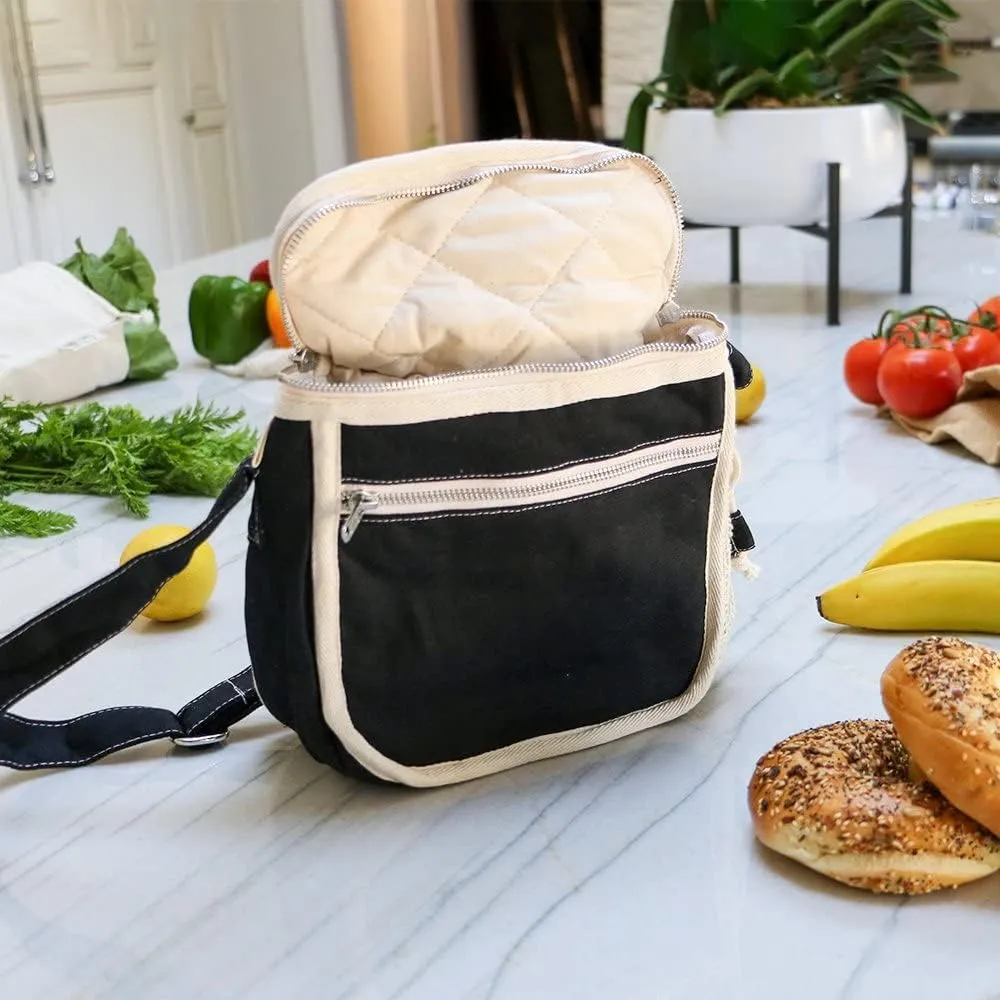 Organic Cotton Insulated Lunch Bag - Green