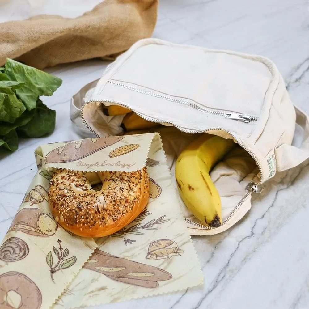 Organic Cotton Insulated Lunch Bag - Green
