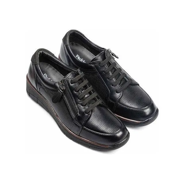 Padders 3446 Ivy Lace Up Trainer - Black Leather