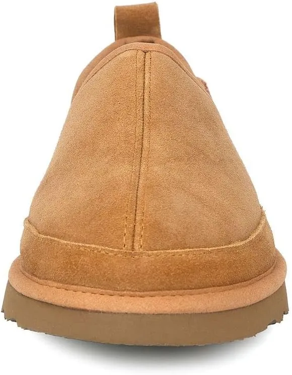 PAMIR Men's Genuine suede Indoor Outdoor Slippers Slip on moccasin shoes