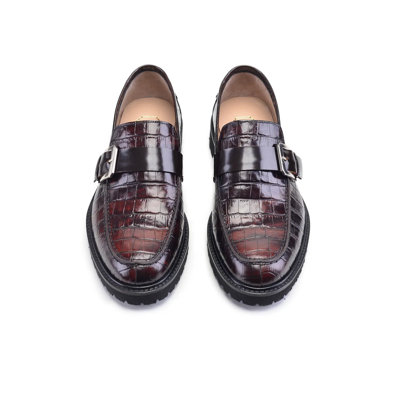 Pelle Line- Brody Croco print loafer - Brown