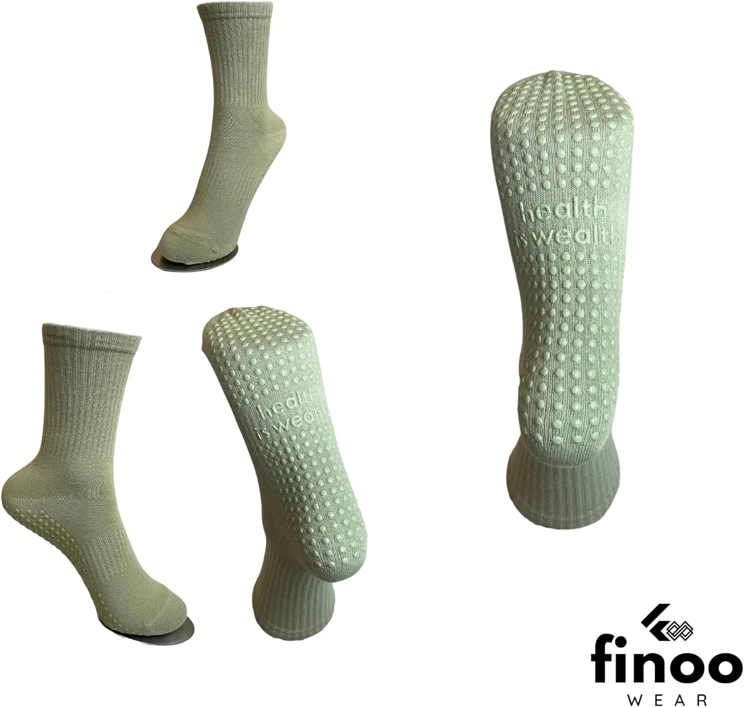 Pilates Grippy Socks with Grips for Women Yoga Non Slip Long Socks for Pure Barre, Ballet,Dance Workout