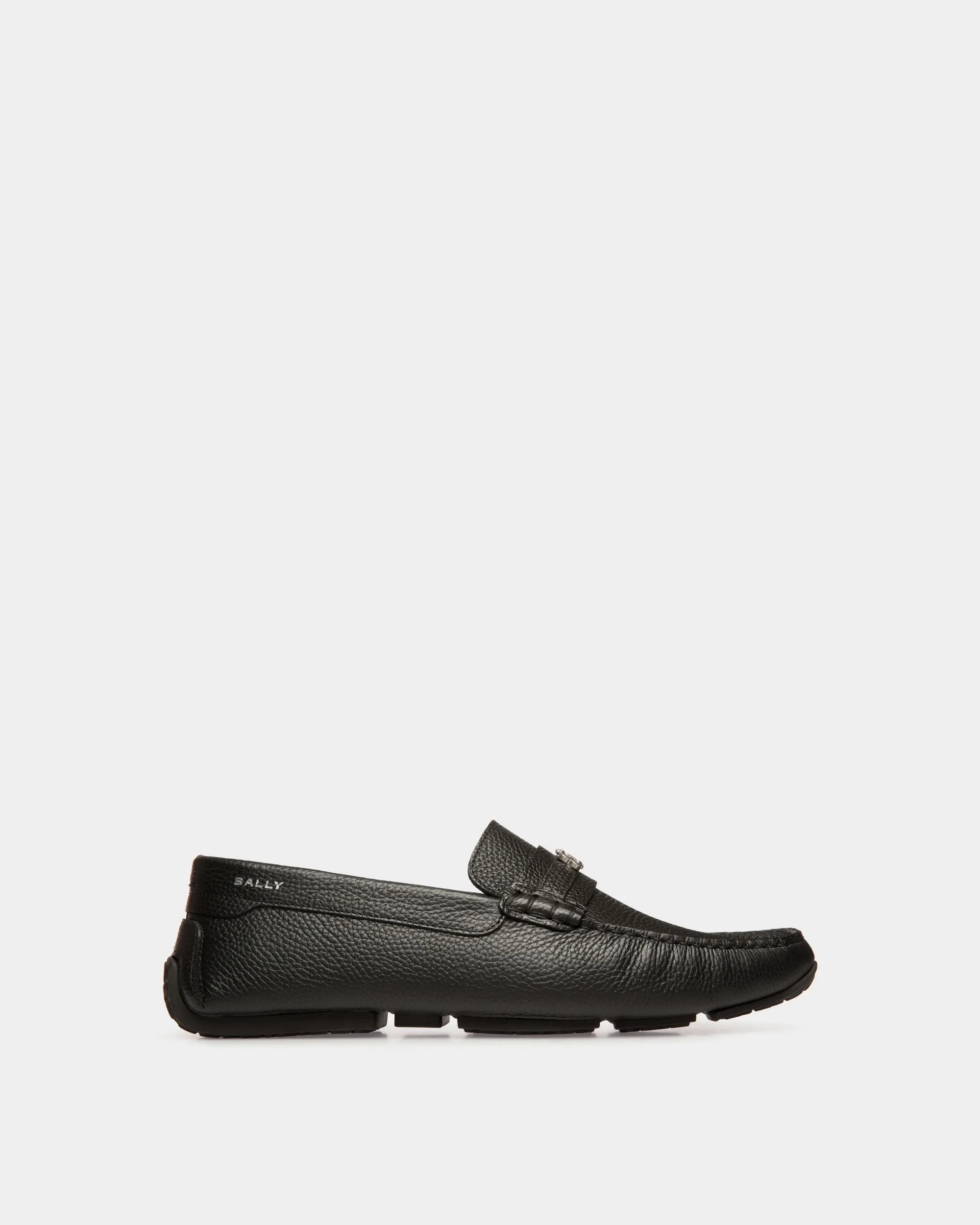 Pilot Driver in Black Grained Leather