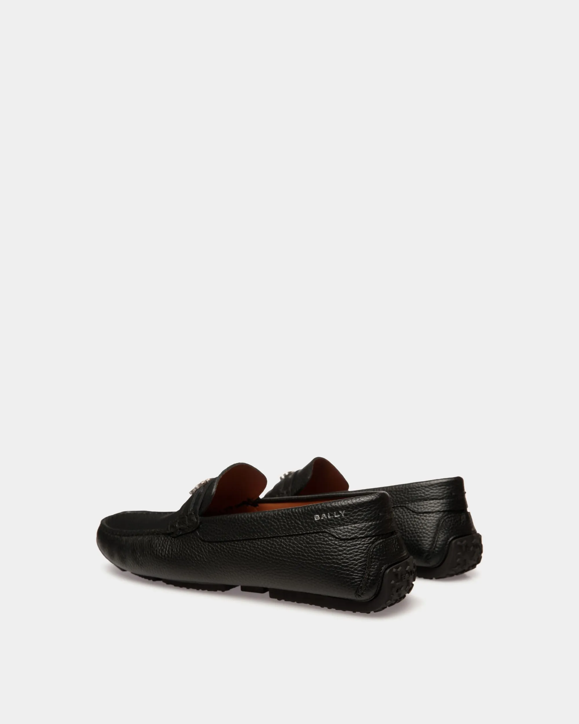 Pilot Driver in Black Grained Leather