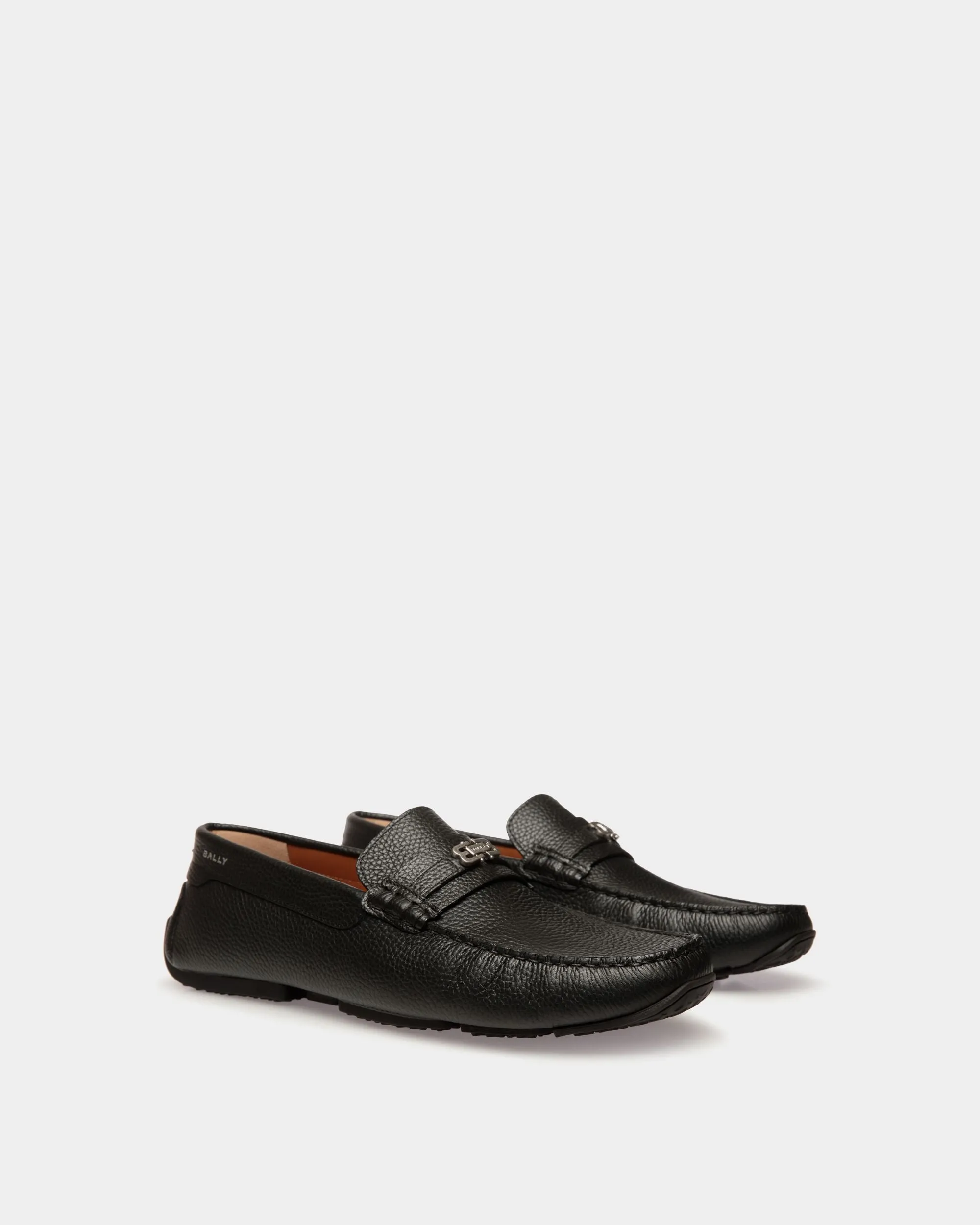 Pilot Driver in Black Grained Leather