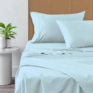 Pizuna Pure 100% Cotton Split King Sheet Set Baby Blue, 800 Thread Count 100% Long Staple Cotton Split King Sheets for Adjustable Bed, 15" Deep Pocket Sheets (Combed Cotton Bed Sheets)