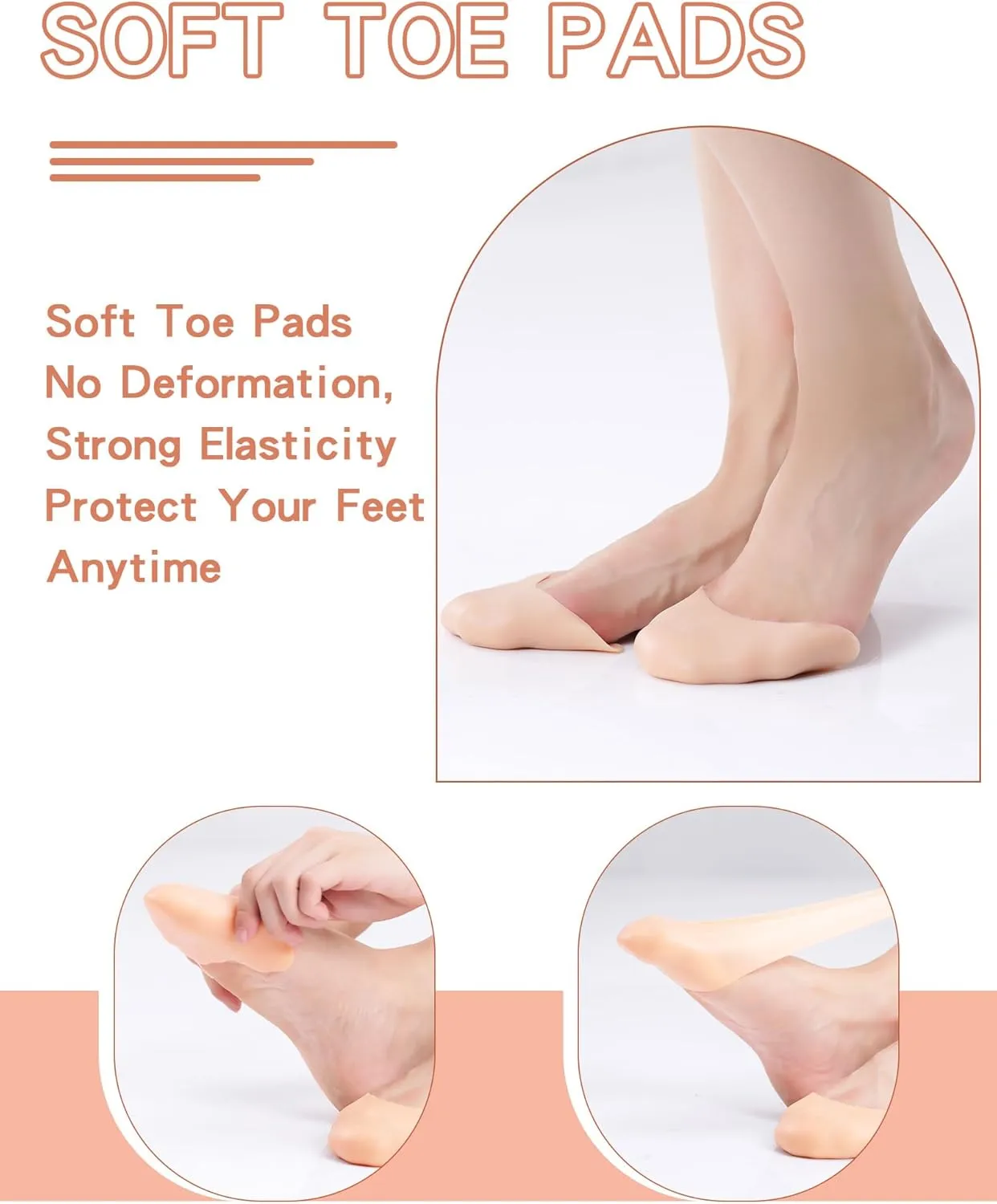 Pointe Shoes, Pink Pointe Shoes for Girls and Women with Ballet Toe Pads/Elastic Band