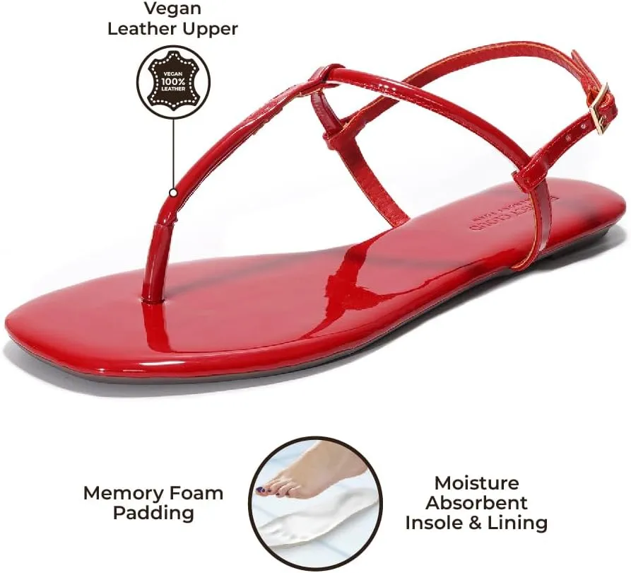 Project Cloud Thong Sandals for Women 2025 - Memory Foam and Lightweight Summer Essentials - Non Slip Flip Flops for Women Footwear with Back Strap Beach Flats Sandals (Celebration)