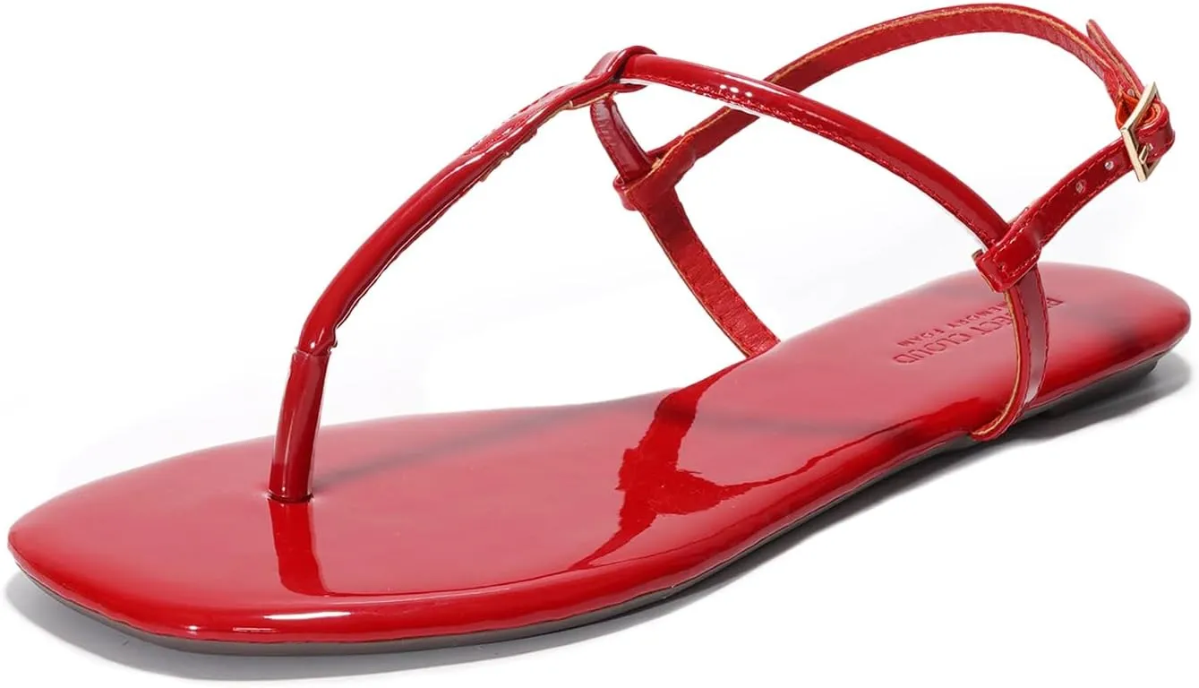 Project Cloud Thong Sandals for Women 2025 - Memory Foam and Lightweight Summer Essentials - Non Slip Flip Flops for Women Footwear with Back Strap Beach Flats Sandals (Celebration)