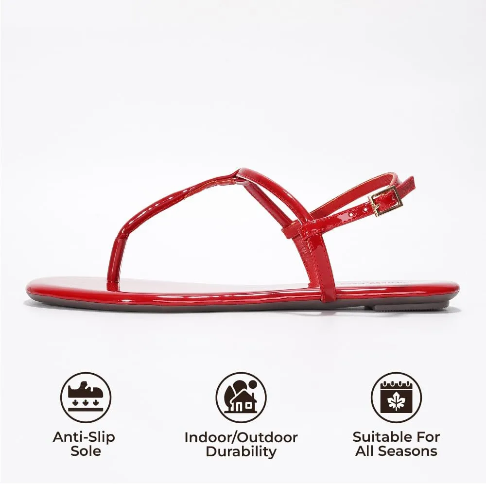 Project Cloud Thong Sandals for Women 2025 - Memory Foam and Lightweight Summer Essentials - Non Slip Flip Flops for Women Footwear with Back Strap Beach Flats Sandals (Celebration)