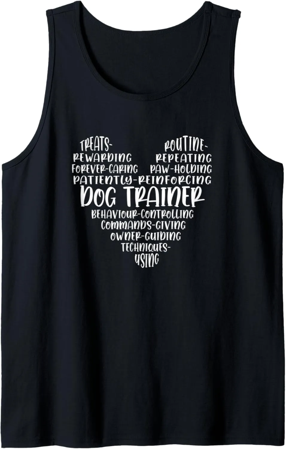 Proud Dog Trainer Qualities Dog Training Heart Shape Tank Top