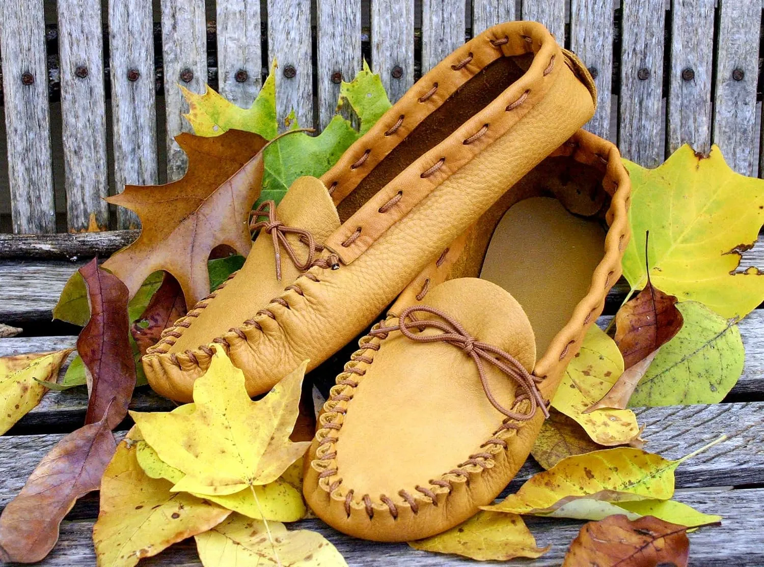 Realeather Adult Moccasin Leathercraft Kit, 4-5, Golden Tan