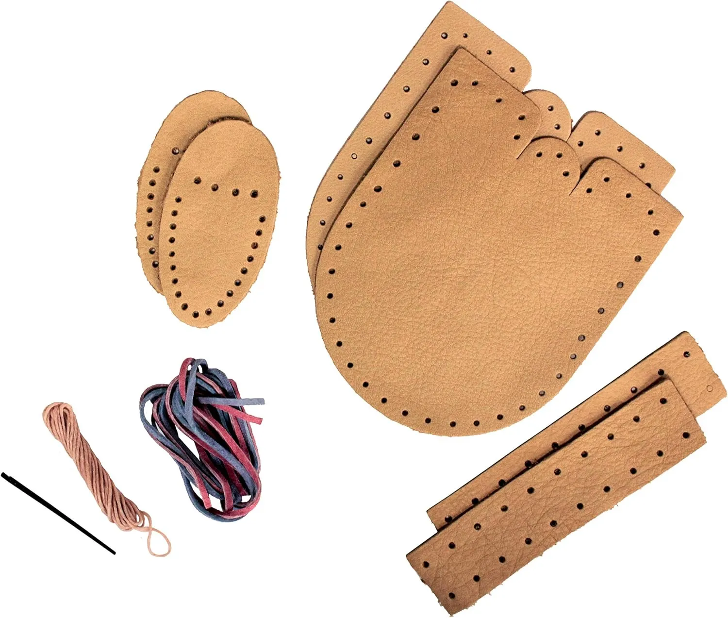 Realeather C4607-00 Baby Moccasin Leathercraft Kit, Size 6-9 Months, Buckskin, 1-Pair