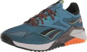 Reebok Men's Nano X2 Tr Adventure Cross Trainer, Steely Blue/Black/Smash Orange, 8.5