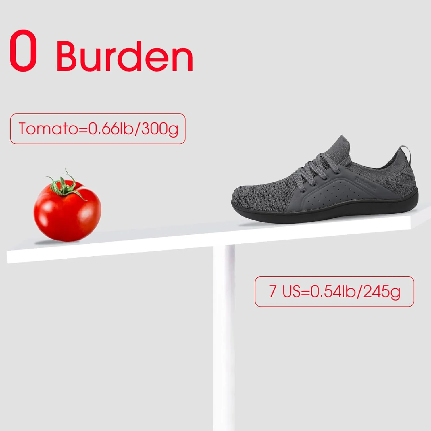 relxfeet Men's Barefoot Shoes Minimalist Cross-Trainer Shoes Wide Toe Walking Shoes Zero Drop Sole Trail Running Sneakers