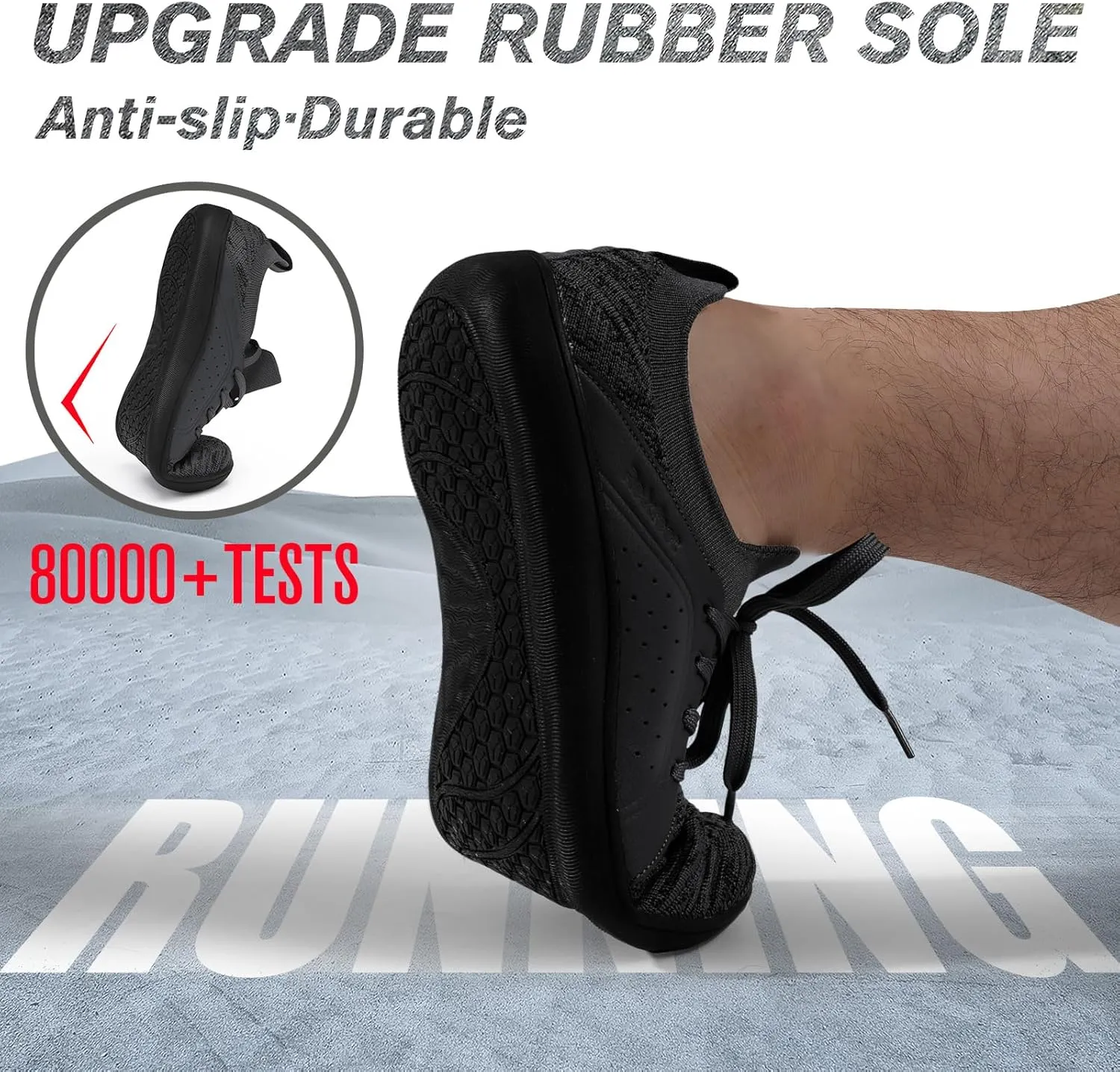 relxfeet Men's Barefoot Shoes Minimalist Cross-Trainer Shoes Wide Toe Walking Shoes Zero Drop Sole Trail Running Sneakers