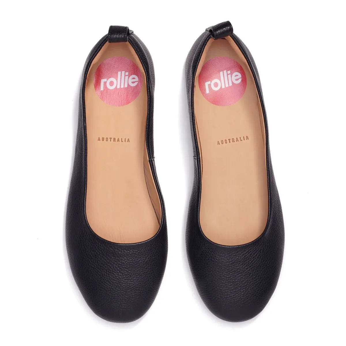 ROLLIE Ballet Flat - Black Tumble