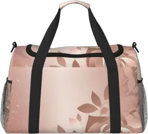 Rose Gold Wallpaper Travel Duffel Bag Lightweight Waterproof Carry On Tote Bag Foldable Weekender Overnight Bags Sport Gym Bag For Women Men