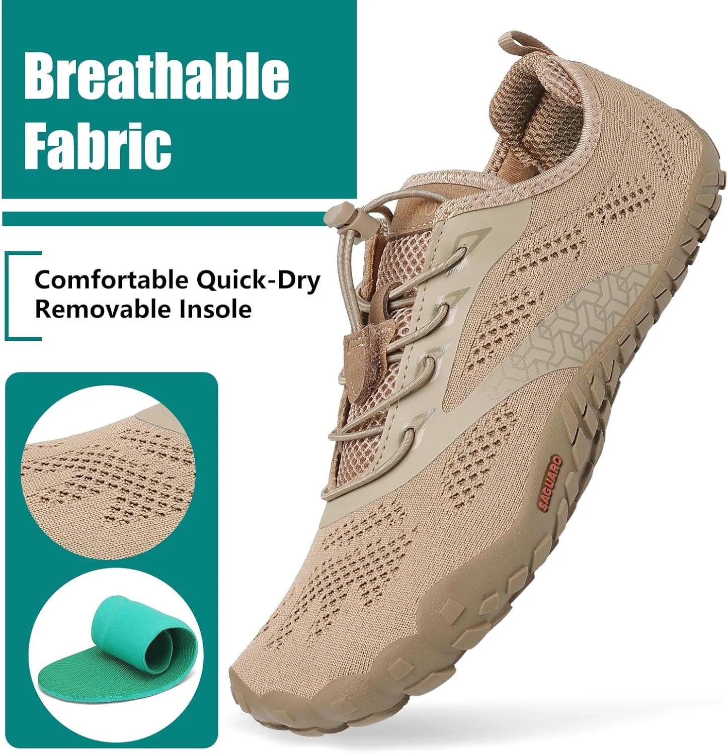 SAGUARO Womens Mens Barefoot Shoes Minimalist Trail Runner Wide Toe Box Zero Drop Outdoor Cross Training Shoe