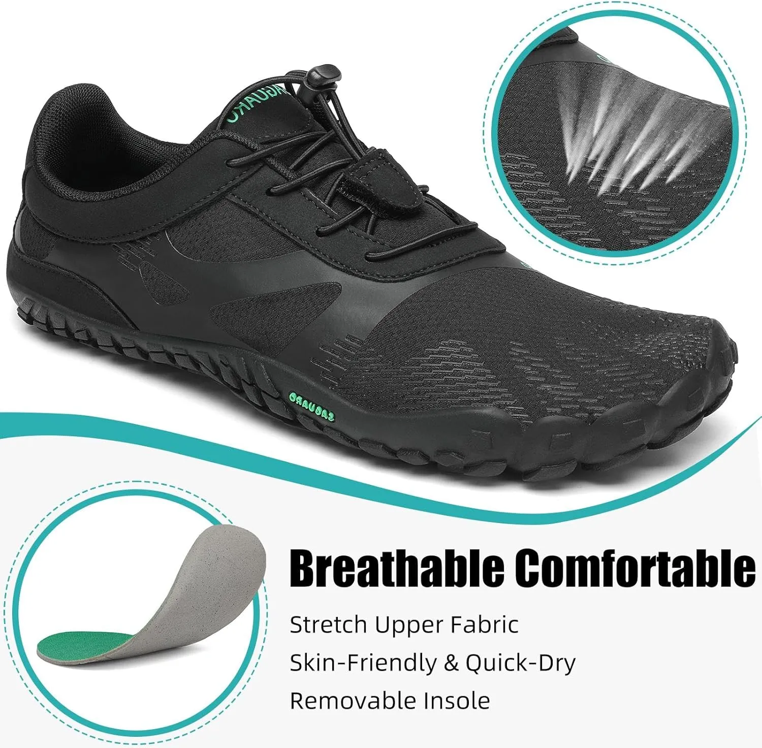 SAGUARO Womens Mens Barefoot Shoes Minimalist Trail Runner Wide Toe Box Zero Drop Outdoor Cross Training Shoe