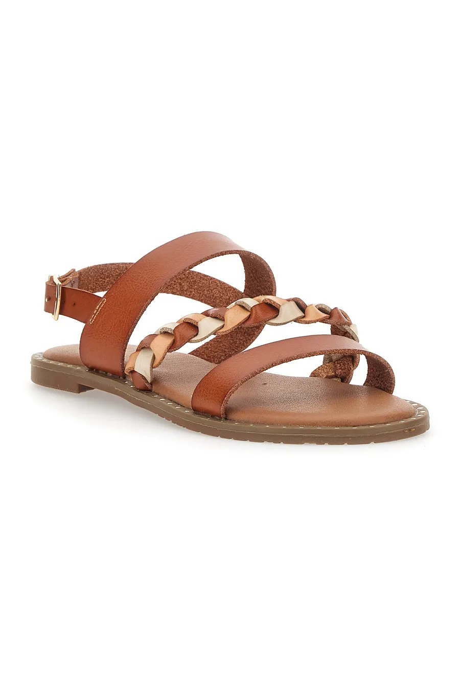 Sandali Flat Mon Dieu 601710 Cognac