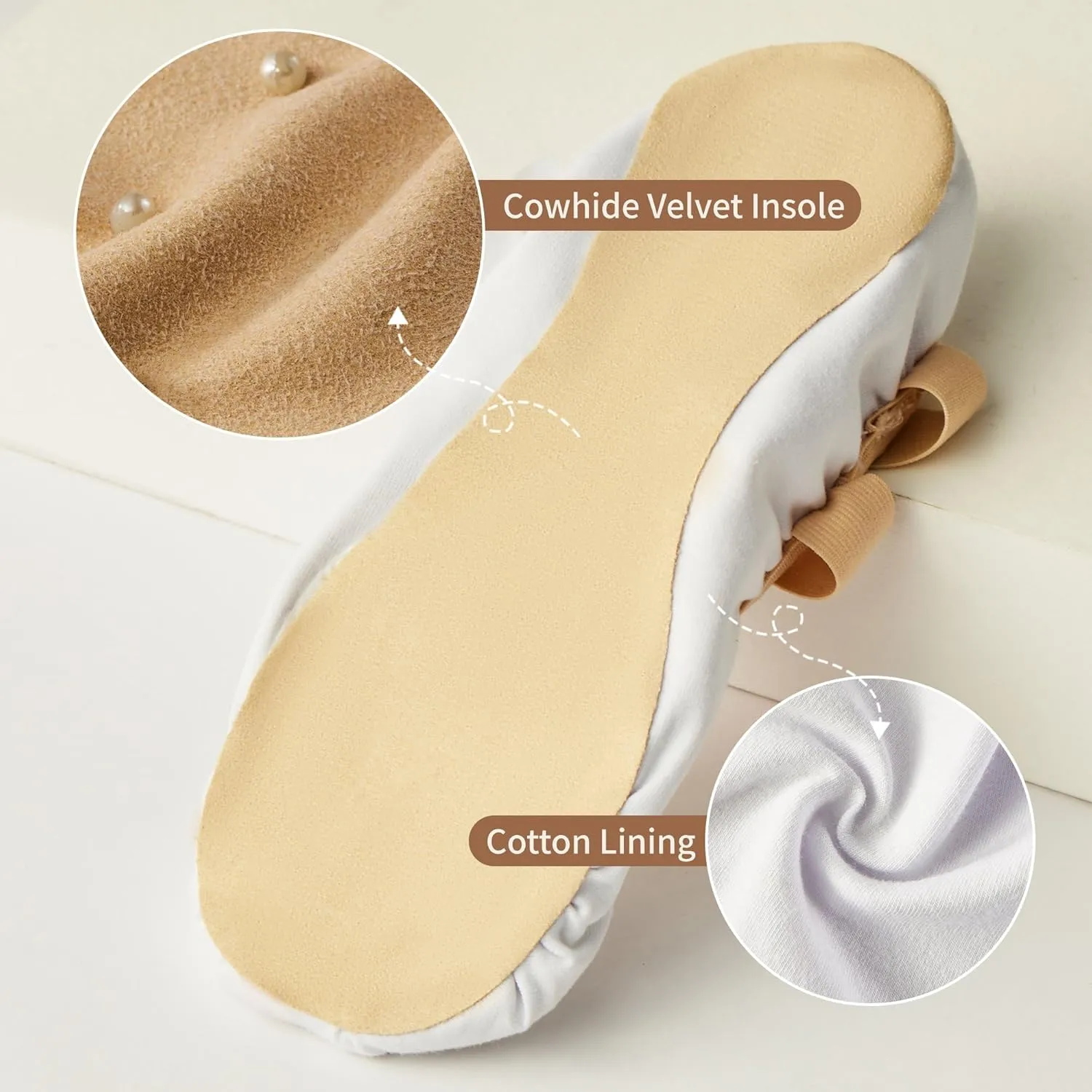 SANGEESON Women's Ballet Shoes Stretch Canvas Dance Slippers