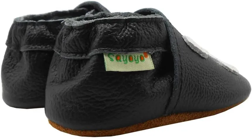 SAYOYO Baby Shoes Soft Leather Sole Infant Toddler Prewalker Shoes