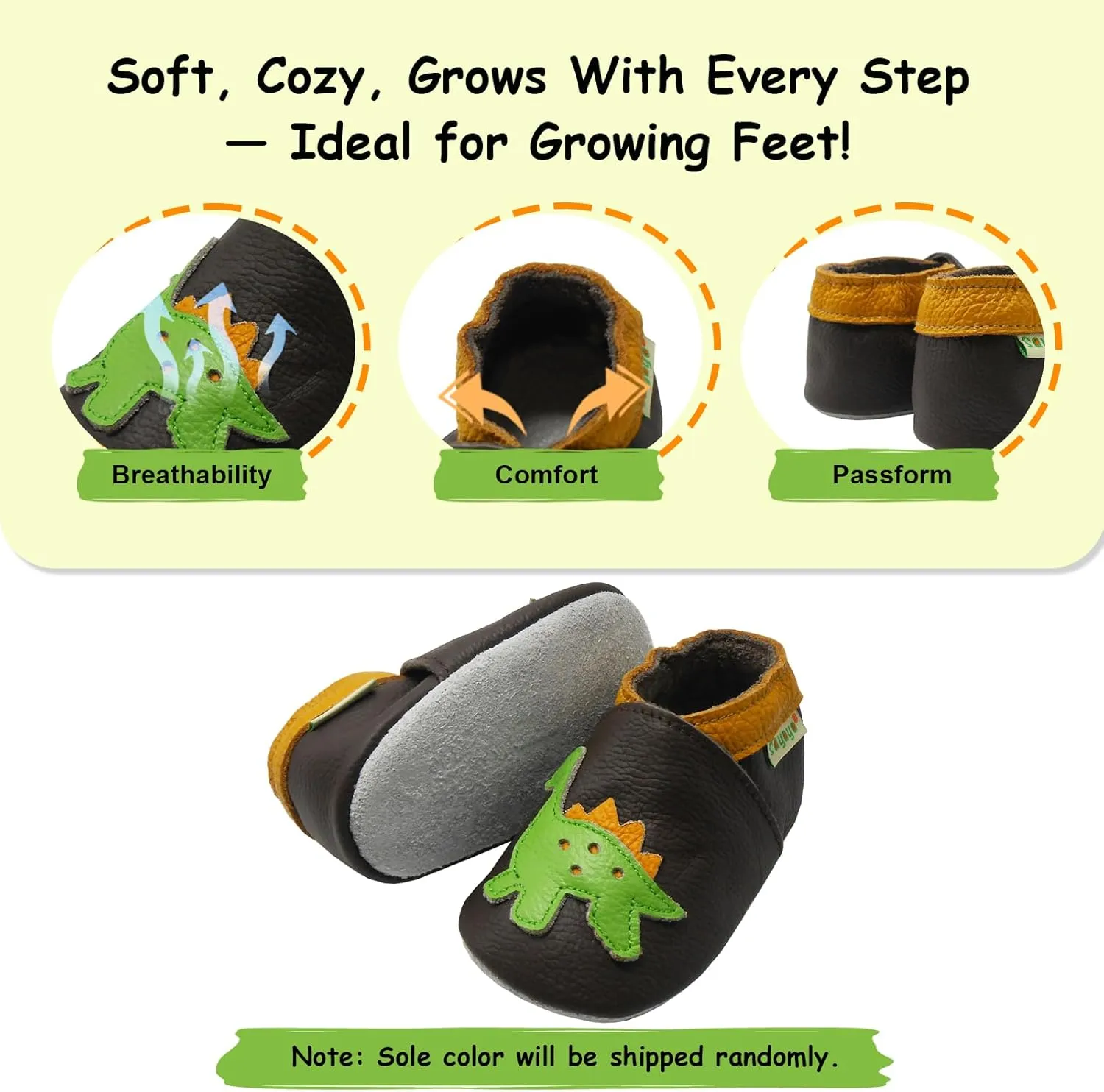 SAYOYO Baby Shoes Soft Leather Sole Infant Toddler Prewalker Shoes