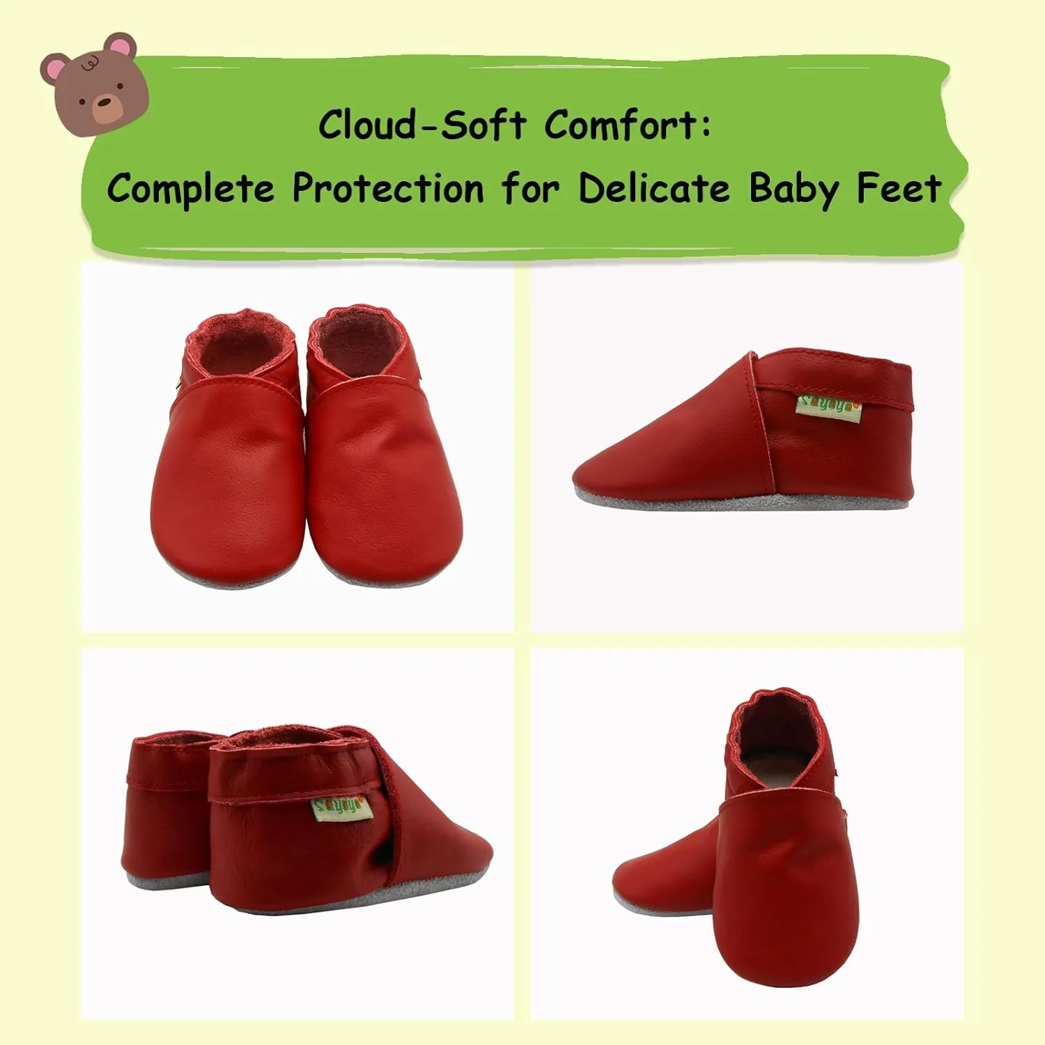 SAYOYO Baby Soft Sole Prewalkers Skid-Resistant Baby Toddler Shoes Infant Moccasins