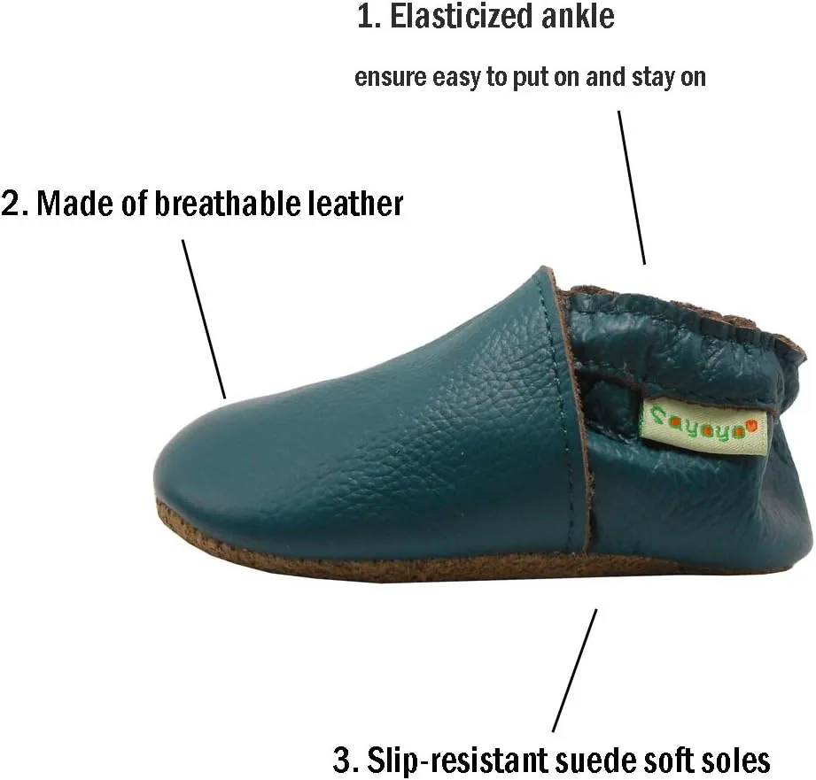 SAYOYO Baby Soft Sole Prewalkers Skid-Resistant Baby Toddler Shoes Infant Moccasins