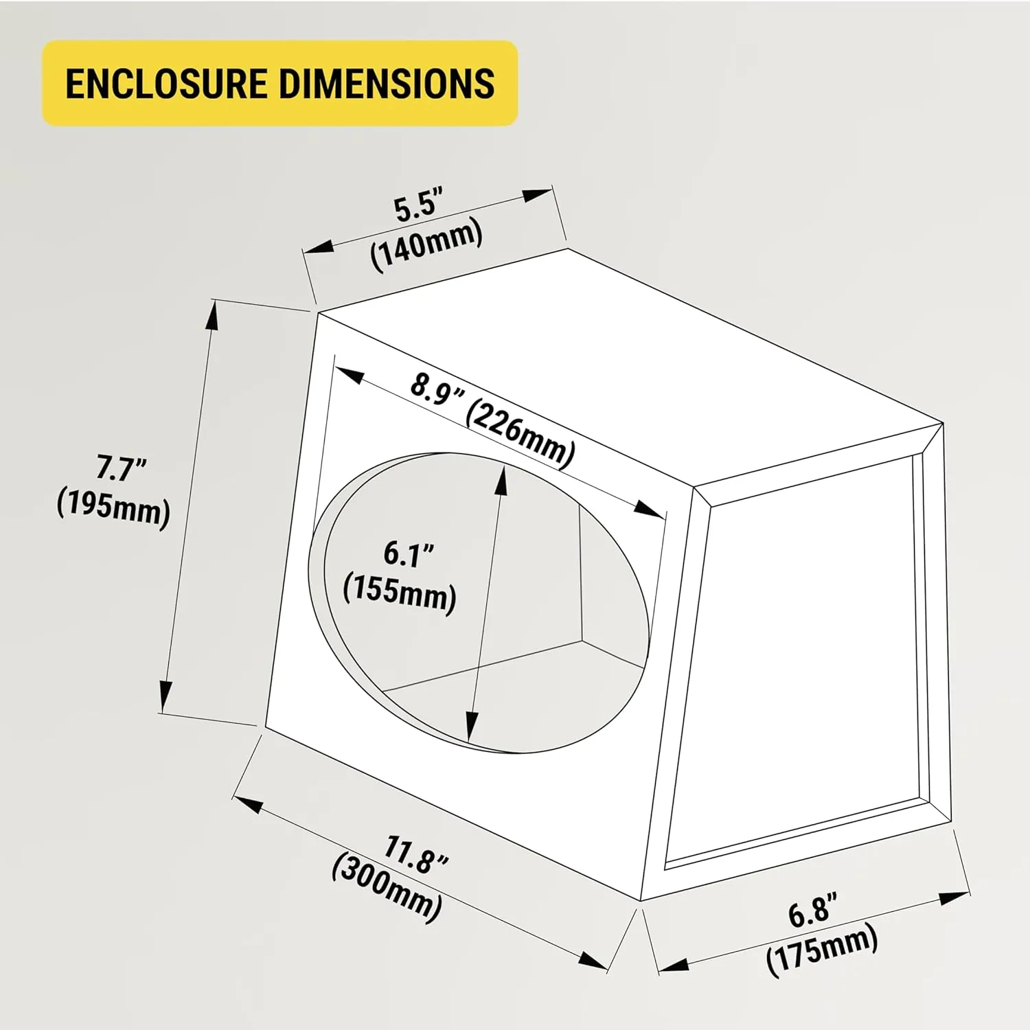 Scosche SE69KT2-WP1 6x9 Car Audio Speaker Boxes - Premium MDF Enclosure for Clear Sound - Durable Construction for Optimum 6x9 Speaker Performance - MDF Subwoofer Box Enclosures - Set of 2 Boxes