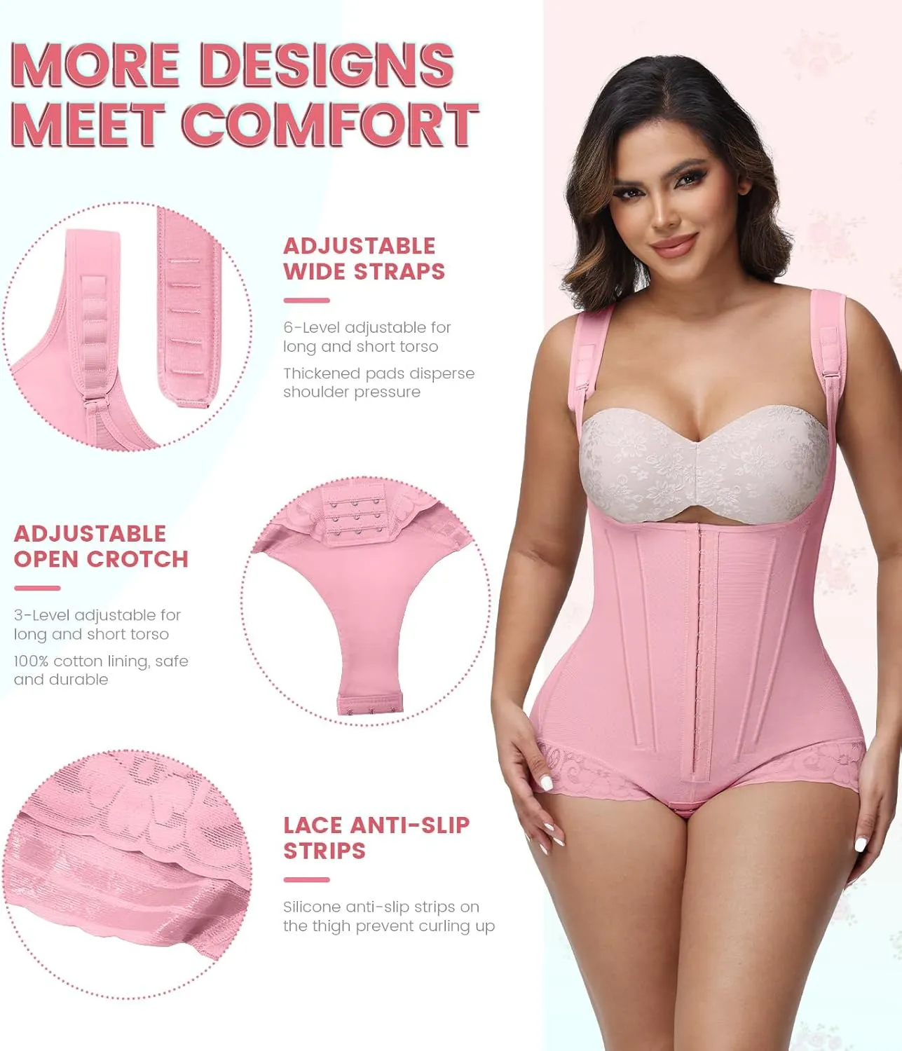 SHAPSHE Fajas Colombianas Moldeadoras De Cintura Y Abdomen Para Mujer Body Shaper Tummy Control Shapewear Butt Lifting