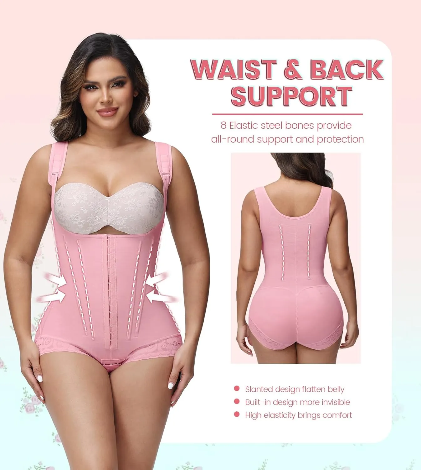 SHAPSHE Fajas Colombianas Moldeadoras De Cintura Y Abdomen Para Mujer Body Shaper Tummy Control Shapewear Butt Lifting