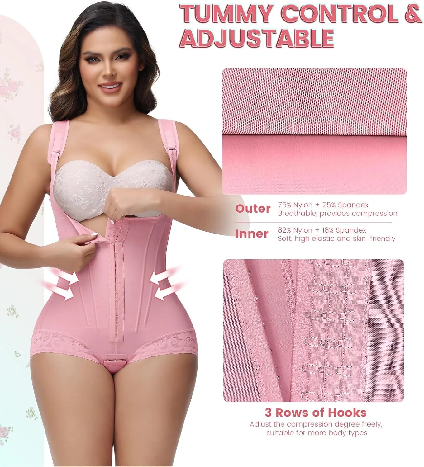 SHAPSHE Fajas Colombianas Moldeadoras De Cintura Y Abdomen Para Mujer Body Shaper Tummy Control Shapewear Butt Lifting