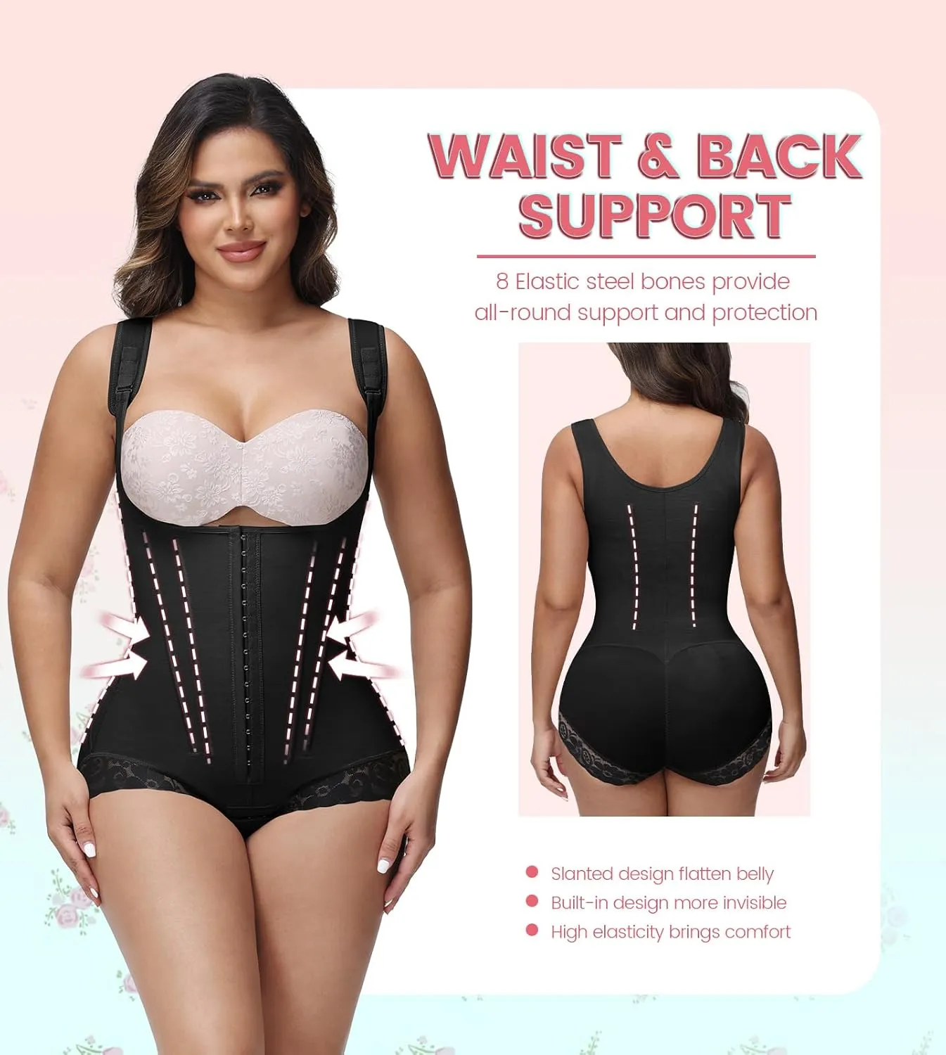 SHAPSHE Fajas Colombianas Moldeadoras De Cintura Y Abdomen Para Mujer Body Shaper Tummy Control Shapewear Butt Lifting