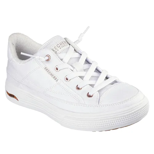 Skecher Ladies Arch Fit Canvas Trainers - 177190 - White