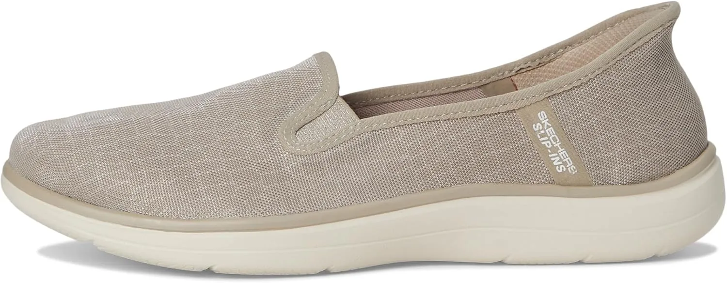 Skechers Women's On-The-go Flex-Radiant Snake Print Skimmer Hands Free Slip-ins Loafer Flat