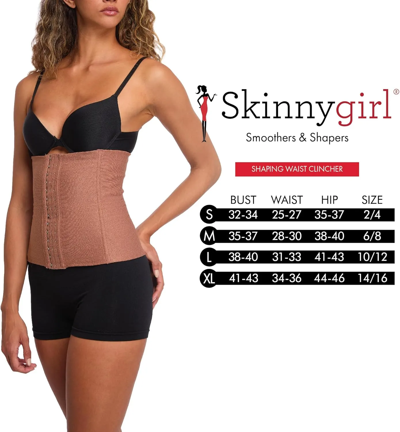 Skinnygirl Women's Seamless Shaping Tummy Control Corset Waist Trainer