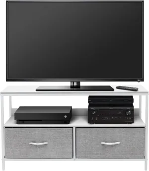 Sorbus TV Stand Dresser with 2 Faux Wood Drawers - Television Riser Chest with Storage - Bedroom, Living Room, Closet, & Dorm Furniture