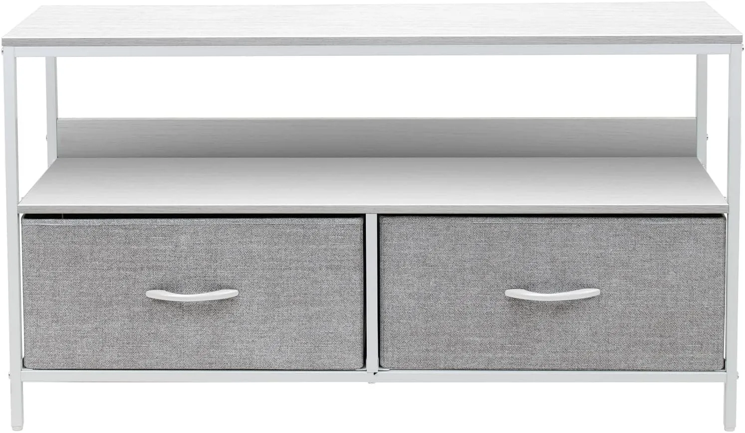 Sorbus TV Stand Dresser with 2 Faux Wood Drawers - Television Riser Chest with Storage - Bedroom, Living Room, Closet, & Dorm Furniture