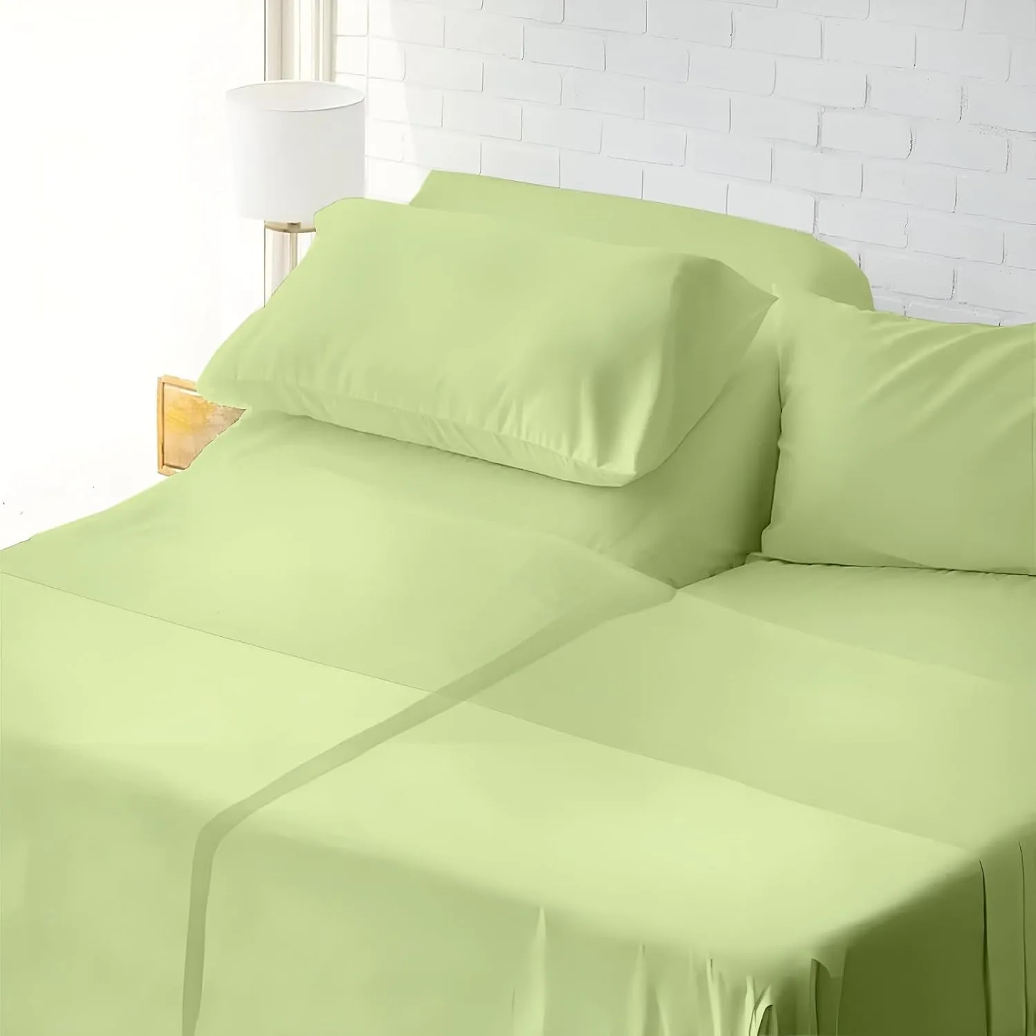 Split Head Flex King Sheets for Adjustable Beds, Flex Top King Sheets for Sleep Number Bed 100% Egyptian Cotton - 4Pcs Sheet Set -36" Top Split fit Upto 16" Deep Mattress (Sage Solid)