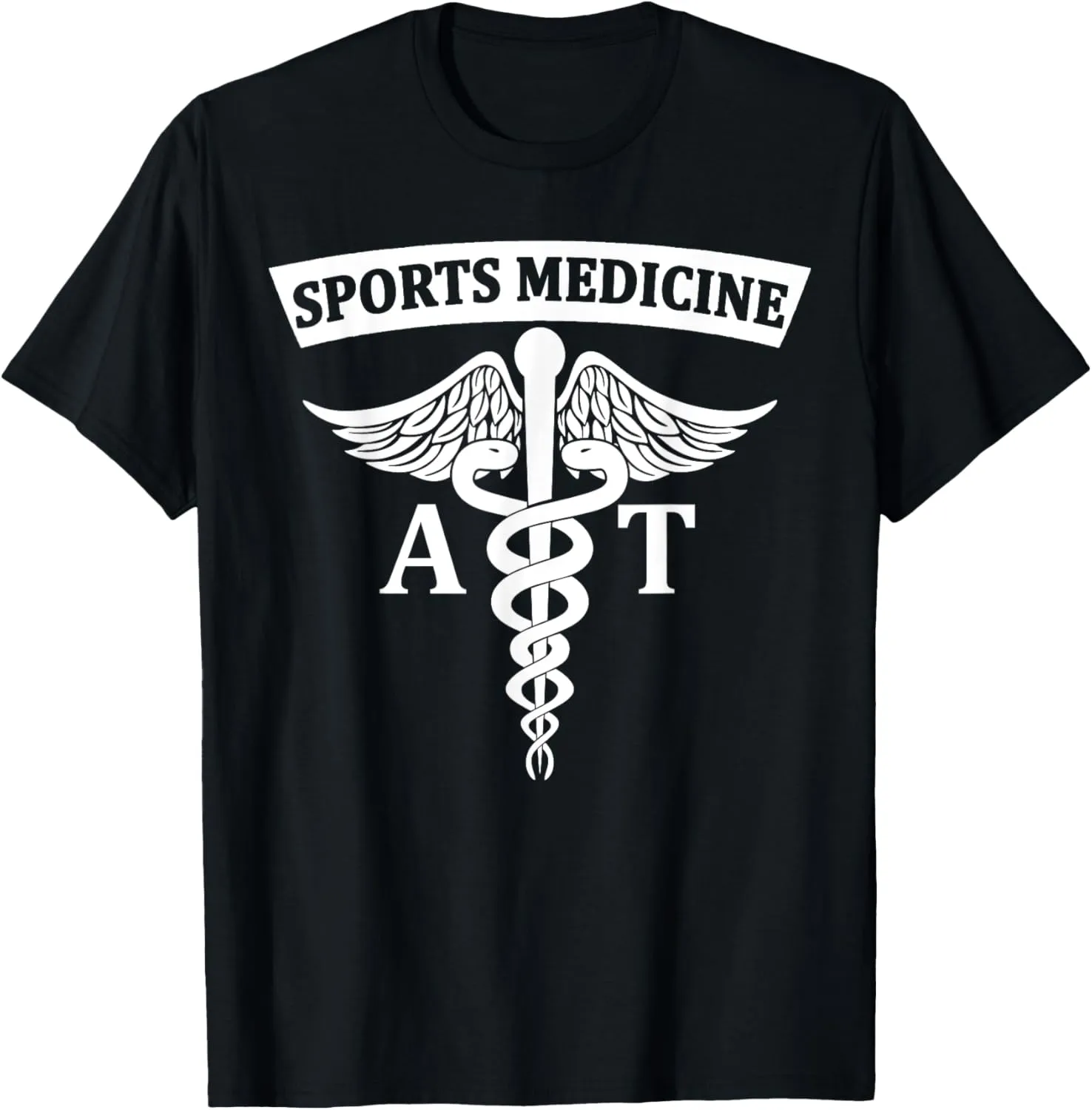 Sports Medicine Athletic Trainer AT Medical Symbol Caduceus T-Shirt