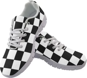 Sports Trainer Running Shoes for Women Causal Travel Sneaker Walking Low Heel Lace up Breathable Flexible Shoe