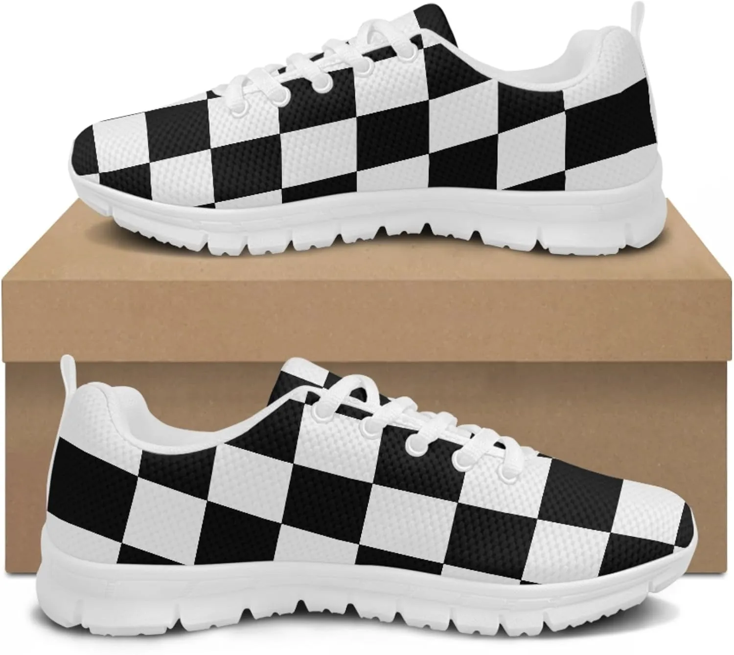 Sports Trainer Running Shoes for Women Causal Travel Sneaker Walking Low Heel Lace up Breathable Flexible Shoe