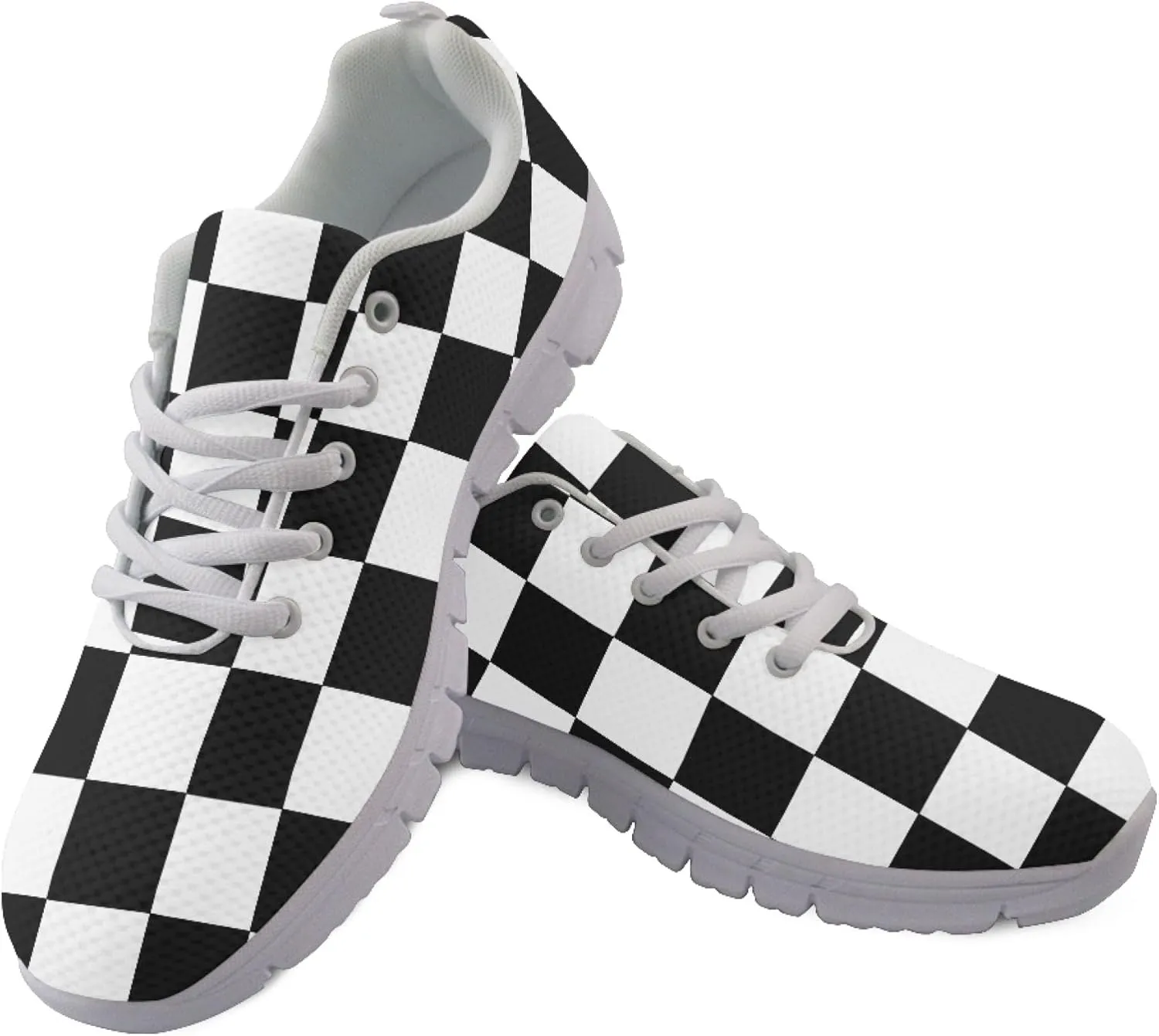 Sports Trainer Running Shoes for Women Causal Travel Sneaker Walking Low Heel Lace up Breathable Flexible Shoe