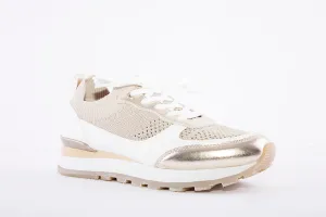 SPROX - WEDGE LACED SOCK TRAINER - BEIGE/GOLD
