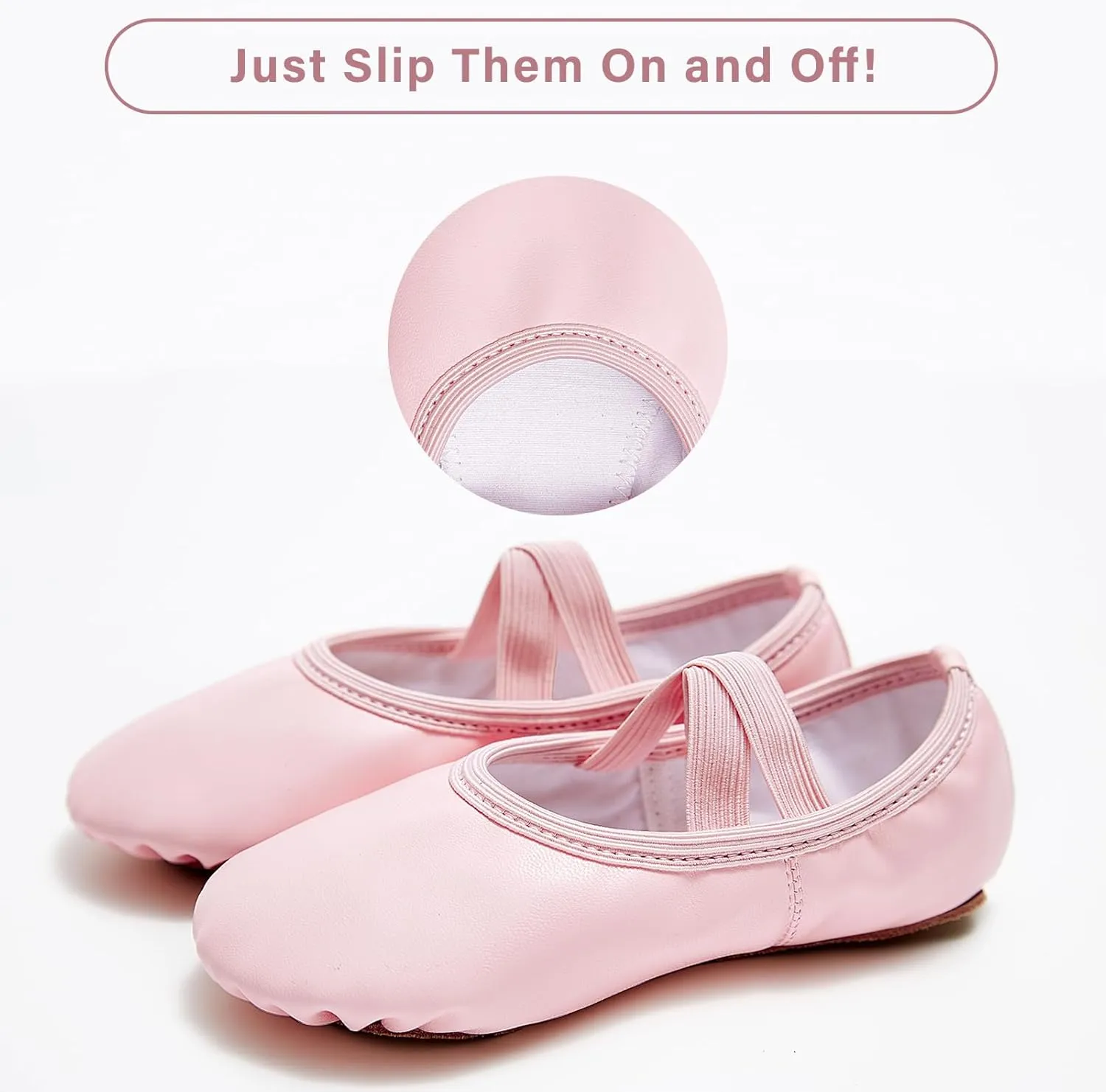 Stelle Ballet Shoes for Girls Toddler Dance Slippers Soft Leather Ballerina Boys Shoes for Toddler/Little Kid/Big Kid/Women
