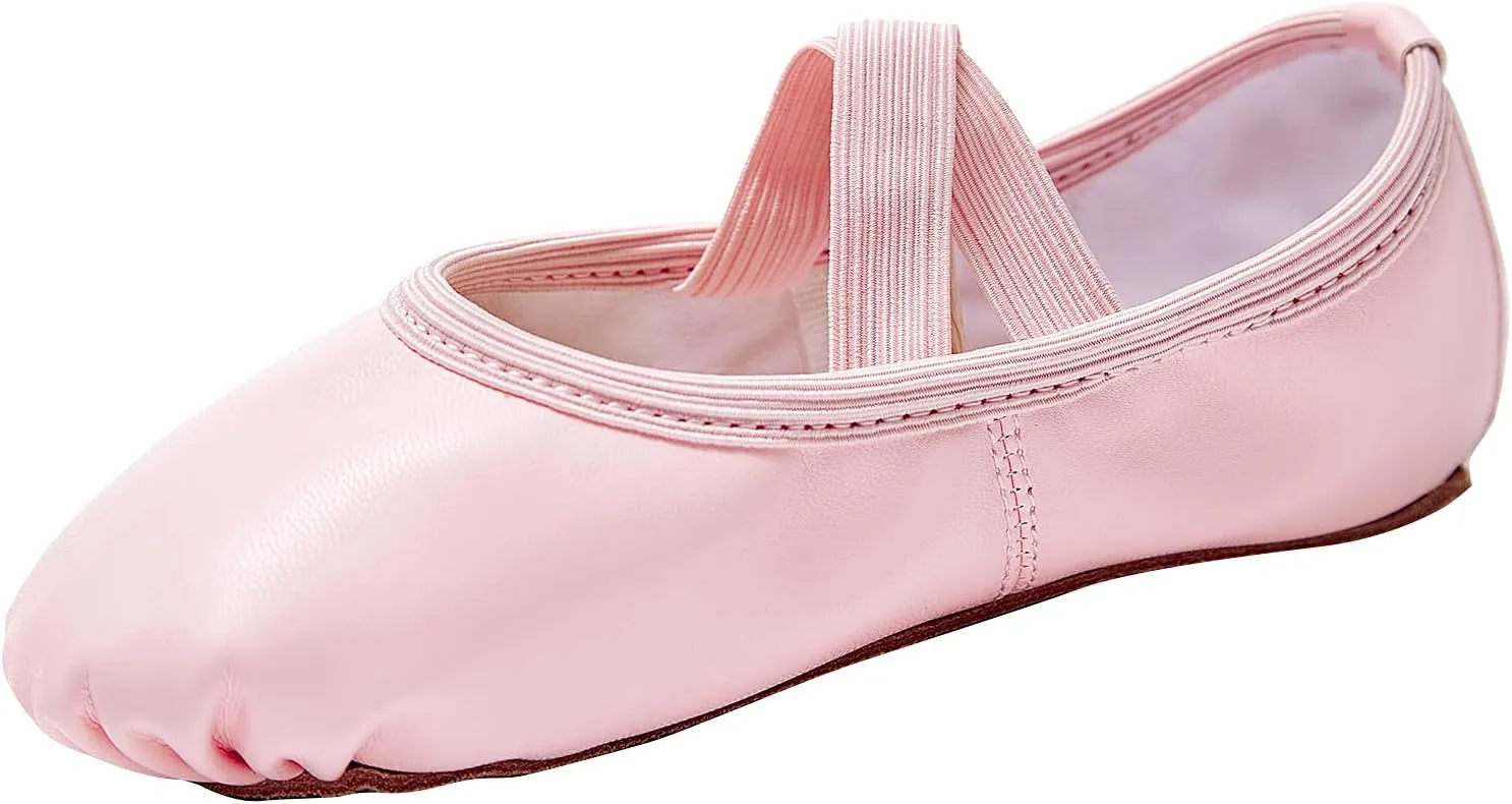 Stelle Ballet Shoes for Girls Toddler Dance Slippers Soft Leather Ballerina Boys Shoes for Toddler/Little Kid/Big Kid/Women