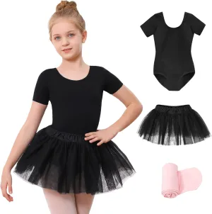 Stelle Girls Ballet Leotards Toddler Dance Outfit Combo with Pull on Skirt and Tights (Toddler/Little Kid/Big Kid)