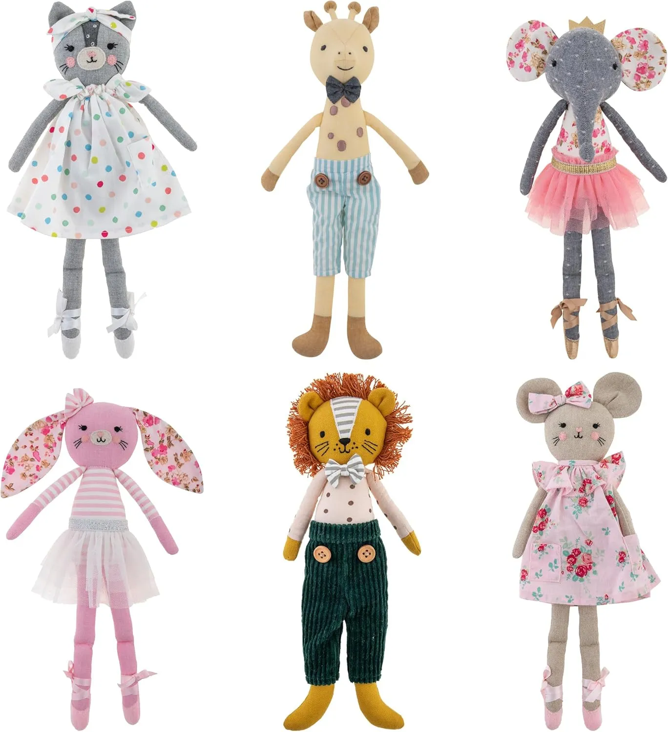 Stephen Joseph, Tiny Dancers Stuffed Doll for Child or Toddler, Toy Room or Kids Bedroom Decor, Fancy Friends Stuffed Animals for Girls & Boys, Blaire Bunny